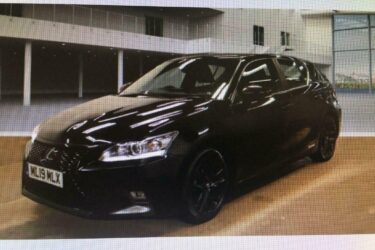LEXUS CT 200H SPORT AUTO,Black and red striped part leather,sat nav,fsh vat q Image