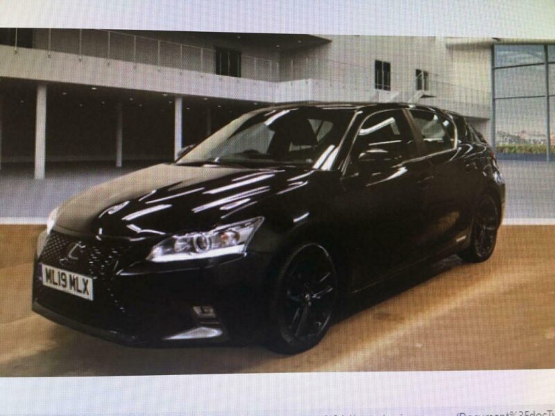 LEXUS CT 200H SPORT AUTO,Black and red striped part leather,sat nav,fsh vat q Image