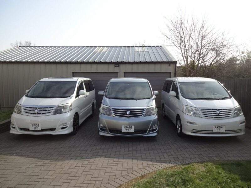 Toyota Alphards and Mazda Bongo's in Ipswich. Image
