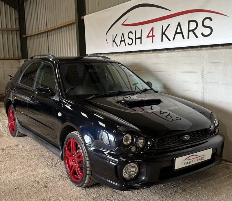 RARE 2002 BLACK MICA SUBARU IMPREZA 2.0 WRX TURBO WAGON BUG EYE CLEAN MOT ULEZ Image