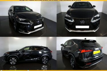 2020 BLACK LEXUS NX300H 2.5 F-SPORT CVT NAV HYBRID CAR FINANCE FR £432 PM Image
