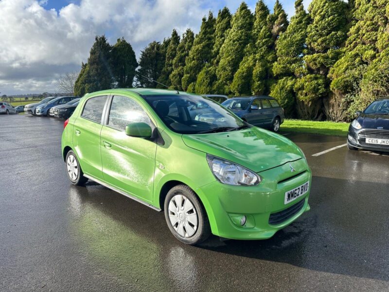 2013 Mitsubishi Mirage 1.2 2 5dr Petrol Manual Green 5 Door Hatchback HATCHBACK Image