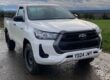 2024 TOYOTA HILUX 2.4 D4d ACTIVE SINGLECAB PICKUP 5k WHITE L. RACK TOWBAR NO VAT Image