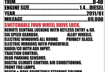 2011 Toyota Urbancruiser 1.4 D-4D 5dr 4WD HATCHBACK Diesel Manual Image